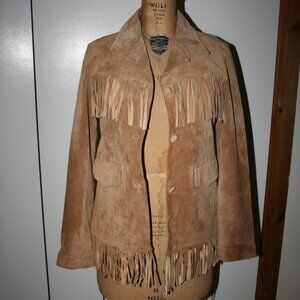 Vintage 90's Marlboro Suede Fringe Jacket